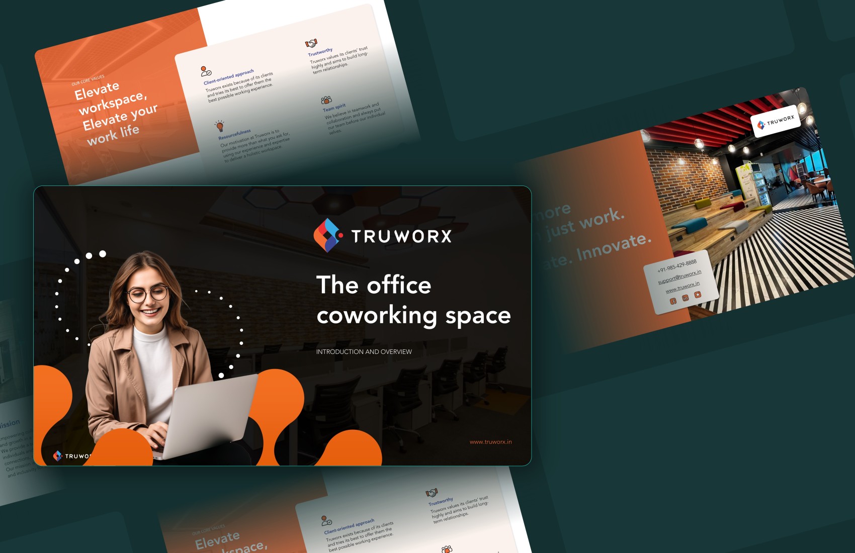 Crafting a professional business overview presentation for TruWorx Coworking spaces