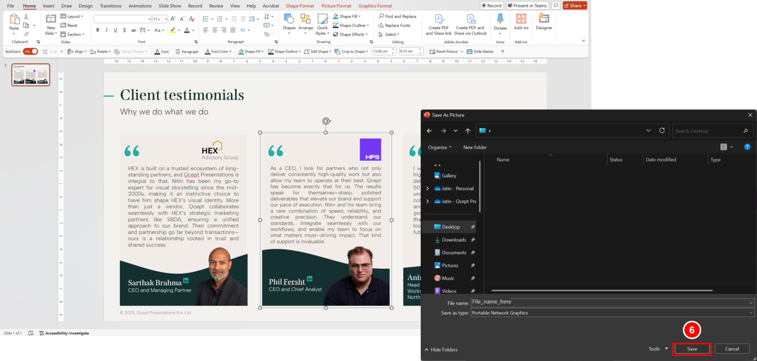 Export slides and objects as images in PowerPoint