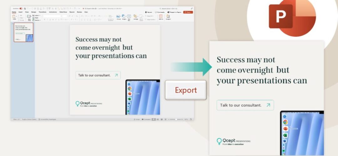Export slides and objects as images in PowerPoint