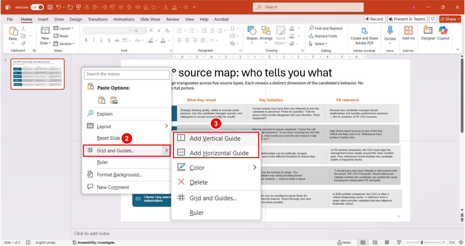 Powerpoint Position Guides How to turn on safe margins and guides in PowerPoint
