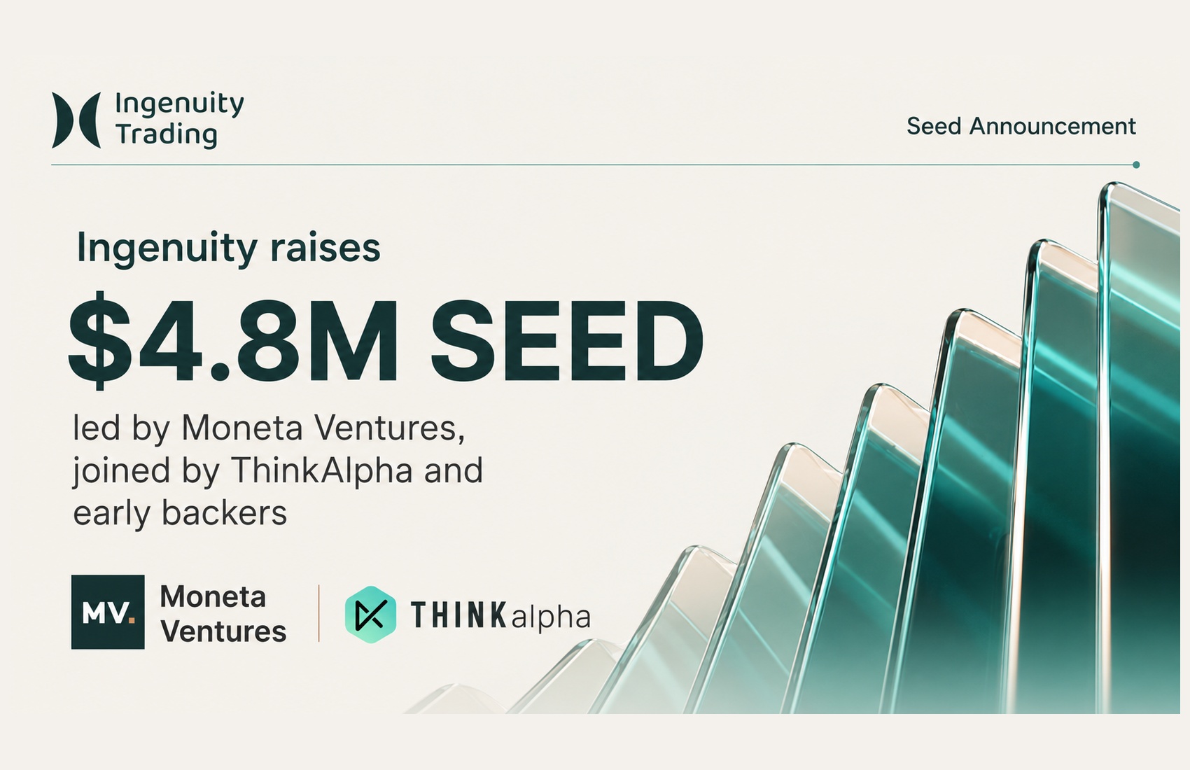 Our client Ingenuity Trading raises $4.8M to scale AI-native institutional trading