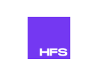 HFS logo – trusted partner of Qcept Presentations for presentation design solutions.